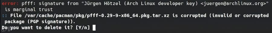 Invalid or Corrupted Package